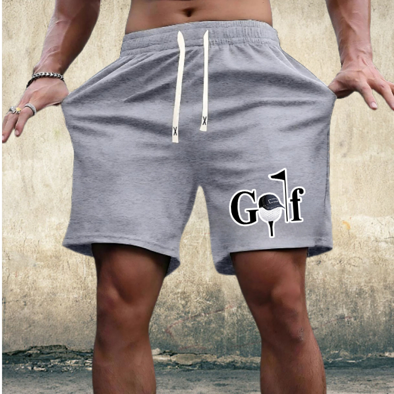 1348 Summer Wholesale Customizable Large Size Men's Casual Elastic Knitted Shorts Mid-Waist Breathable Boxer Pants Hot Drawstring Printed