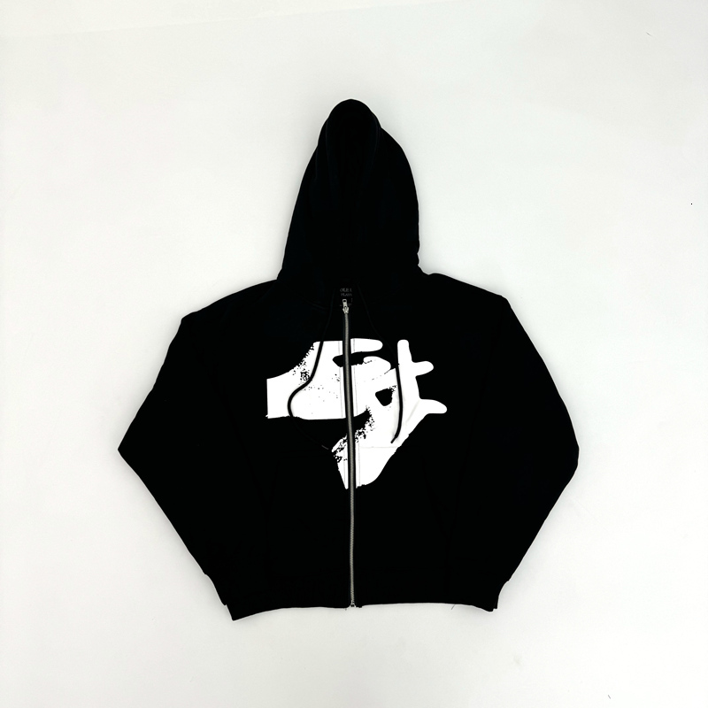 Men's Jackets PLAYBOI CARTI WHOLE LOTTA RED Peripheral Middle Finger Gesture Zipper Jacket Hoodie