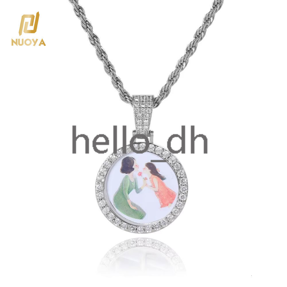 Fine Jewelry Custom Moissanite Pendant Hip Hop 925 Sterling Silver 25mm Small Photo Pendant Birthday Gift for Children