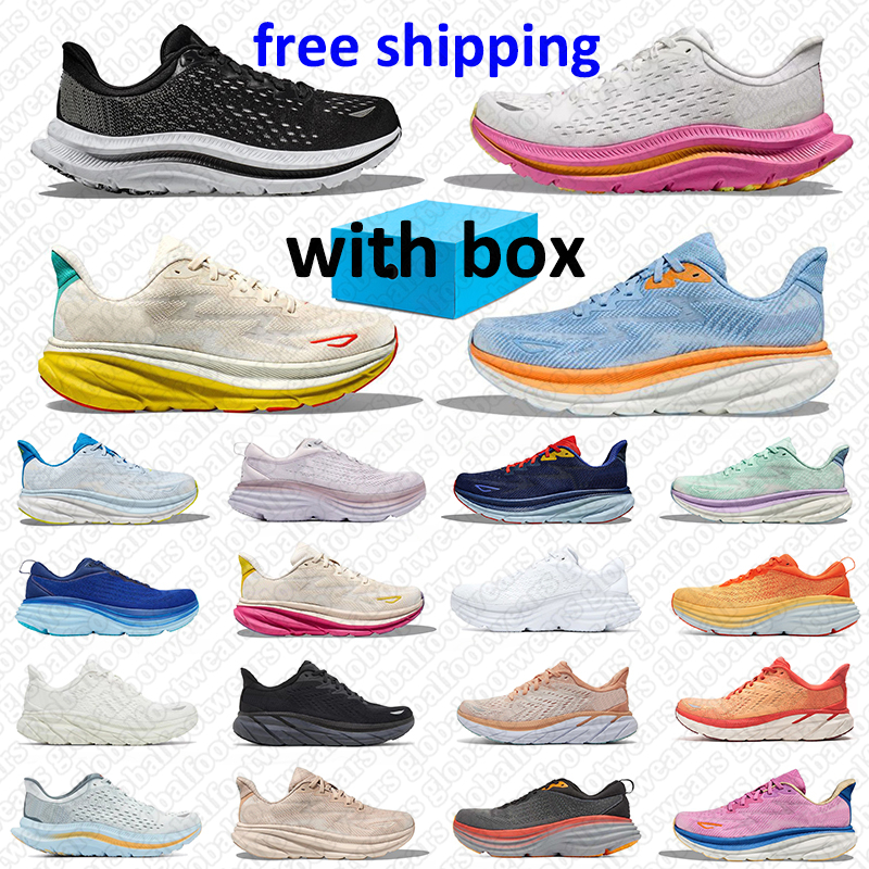 Free shipping bondi running shoes with box designer for men women breathable comfortable sneakers fashionable mens trainers