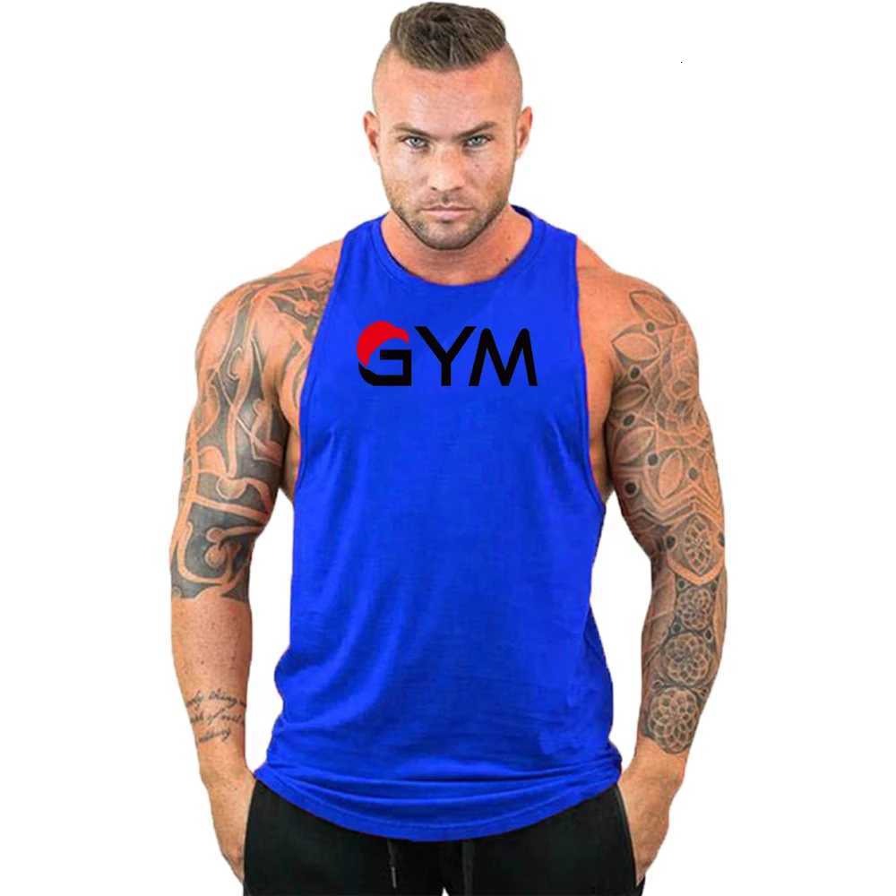 2023 Cotton Gym Tank Tops Men Sleeveless Shirt For Boys Fashion Bodybuilding Clothing Undershirt Fitness Stringer Running Vest X250821