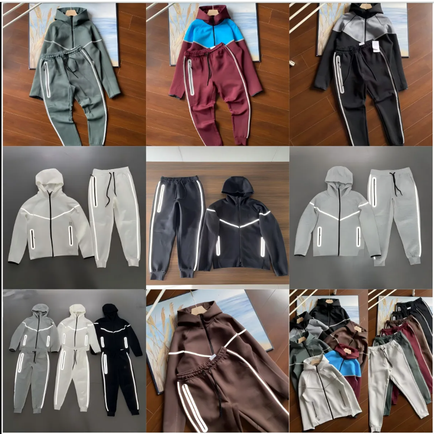 Tech Fleece New season Reflective Tracksuit Designer Hoodie Mens Thick Tracksuits Casual Sport Sweatpants Unisex Trousers Joggers Pants Outdoor jack