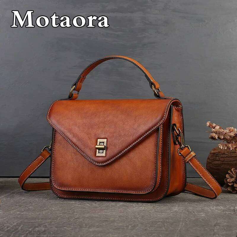 MOTAORA 2025 Trend Genuine Leather Women's Designer Shoulder Bag | Square Shape Handbag