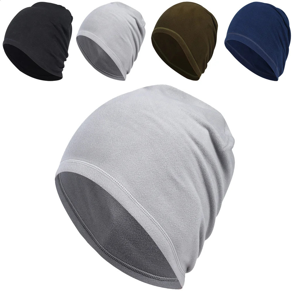 Winter Warm Running Skiing Cycling Skull Cap Helmet Liner Thermal Fleece Beanie Hat Windproof Hat Skullies for Men Women250812