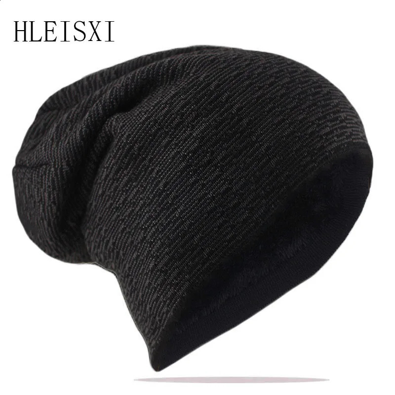 Winter Warm Men Beanies Skullies Fashion Knit Sports Hats Outdoor Knitting Striped Adult Male Bonnet Bone Hat Sale250812