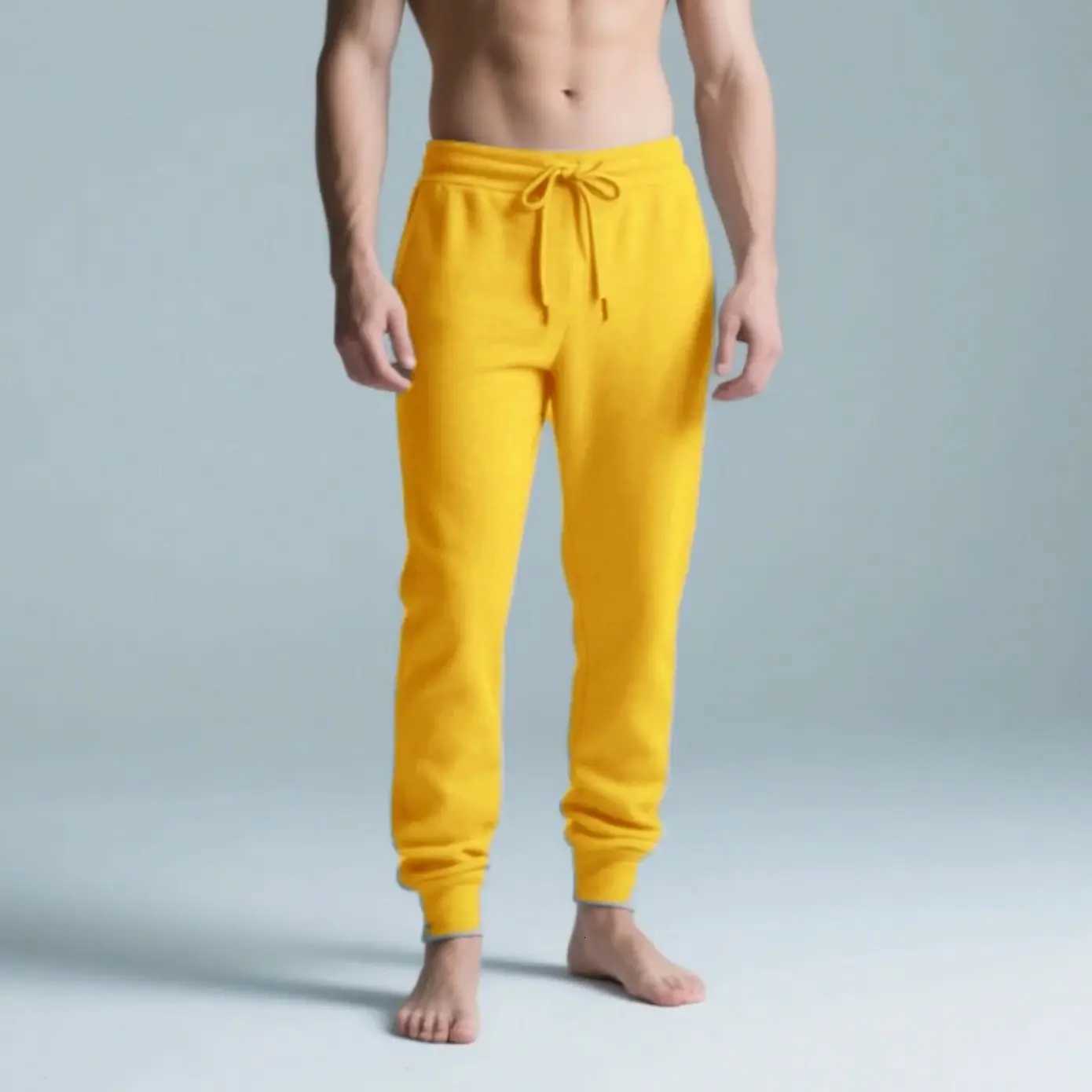 Mens Pure Color Loose-fit Straight-leg Summer Casual Pants Lightweight Draped Wide-leg Sweatpants Comfortable Long Trousers XJ250821