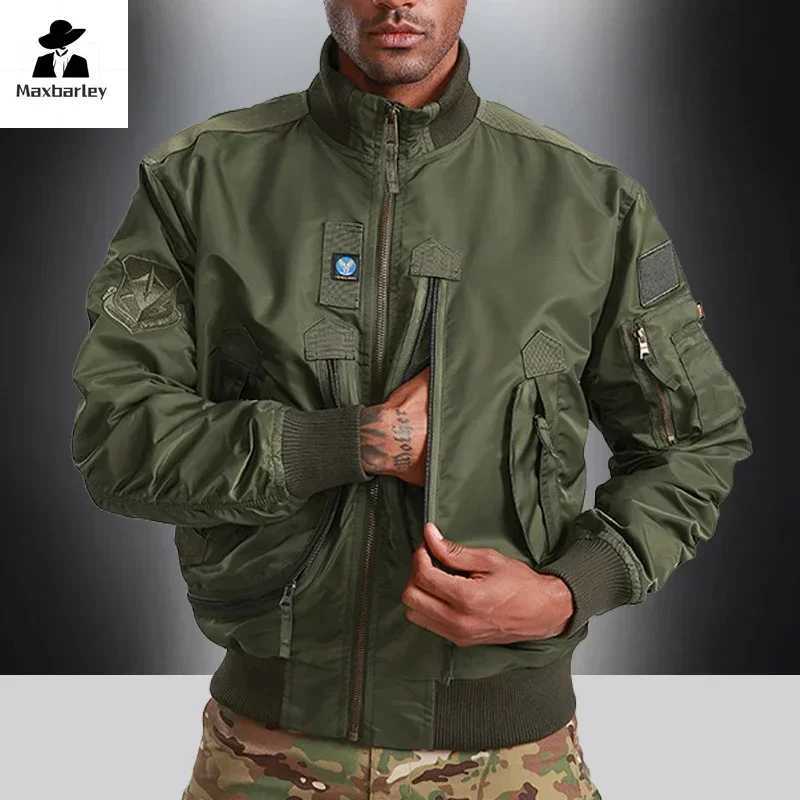 Veste de cargaison pour hommes sports extérieurs en extérieur imperméable brise-vent de poche veste de baseball Nouveau travail de camping automn