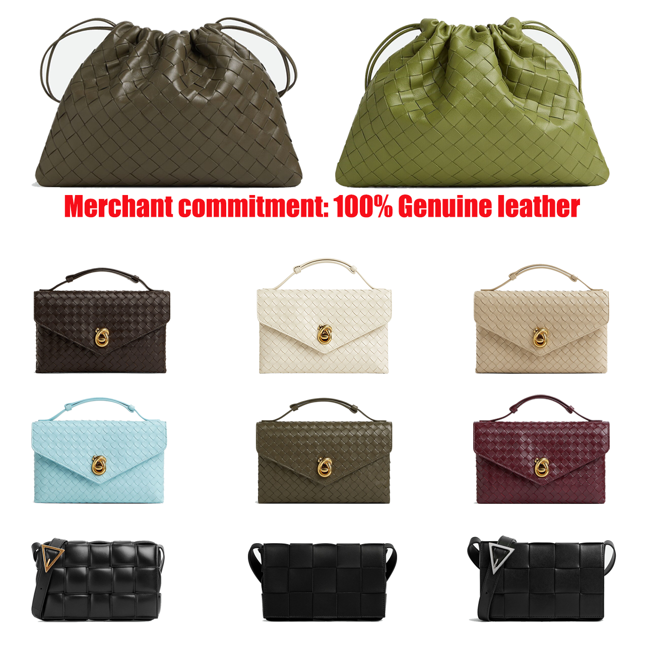Fashion woven leather Dustbag Notte cloud bag Luxury Designer bags chain Drawstring bag Womens Shoulder Bag Knot Lock crossbody bag new handbags Clu