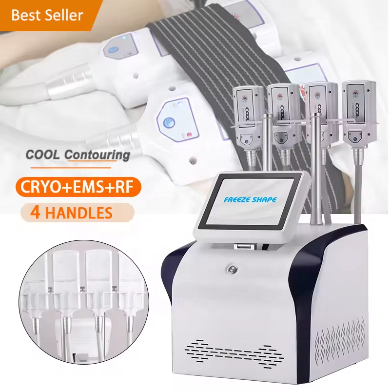 Vente chaude EMS RF Plaques corporelles SCULPING SLAPING SPUPATION FATES 360 Cryolipolyse Fat Creening Machine à vendre