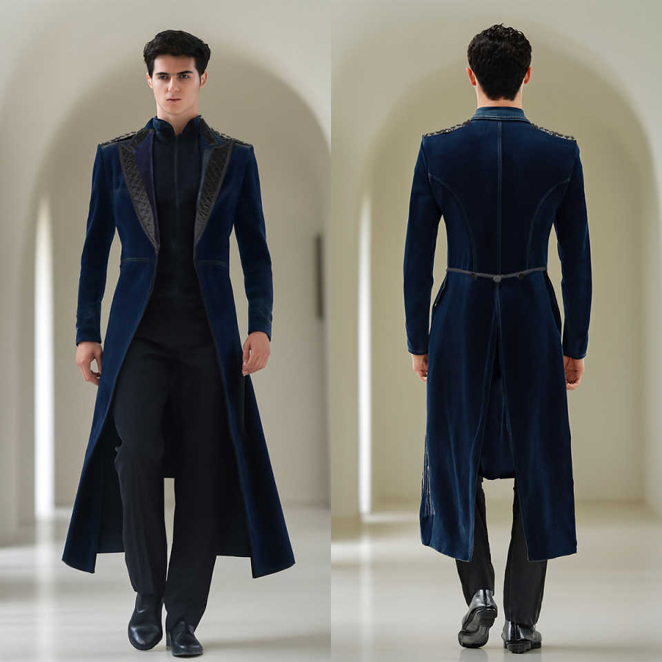 Modern Men Suits Swallow Tail 1 Pieces Blazer Slim Fit Peaked Lapel One Button Tailcoat Wedding Business Customized