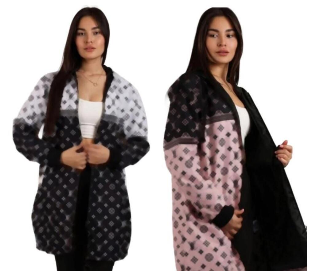 Veste à capuchon à ventre de vent pour femmes de luxe Vestes à double couche