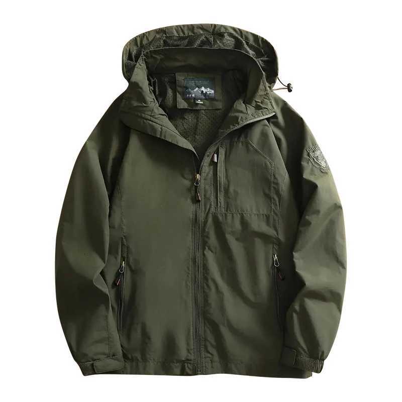 Autumn Mens Hiking Waterproof Jackets Men Outdoor Quick Dry Climbing Hooded Coats Men Sports Breathable Windbreaker Jackets 5XL W250821