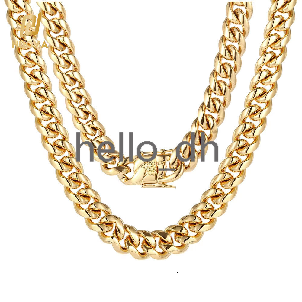 Hip Hop Trendy Chain Collar De Oro Necklace Women Choker Cuban Link Gold Plated 925 silver 925 silver Jewelry