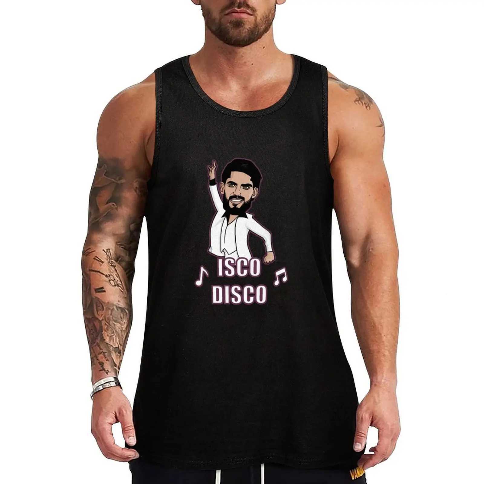 ISCO DISCO Tank Top gym t-shirts men sleeveless gym shirt men fitness Mens summer vest sports suits X250821