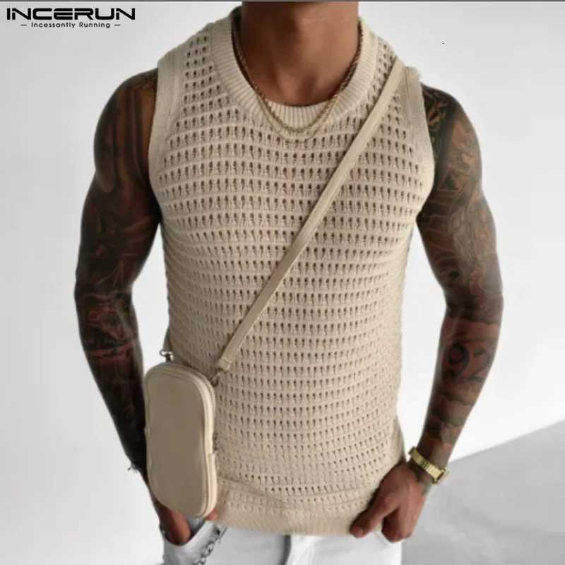 Tops 2025 American Style Men Casual O-neck Breathable Mesh Tank Tops Stylish Male Solid All-match Sleeveless Vests S-5XL X250821