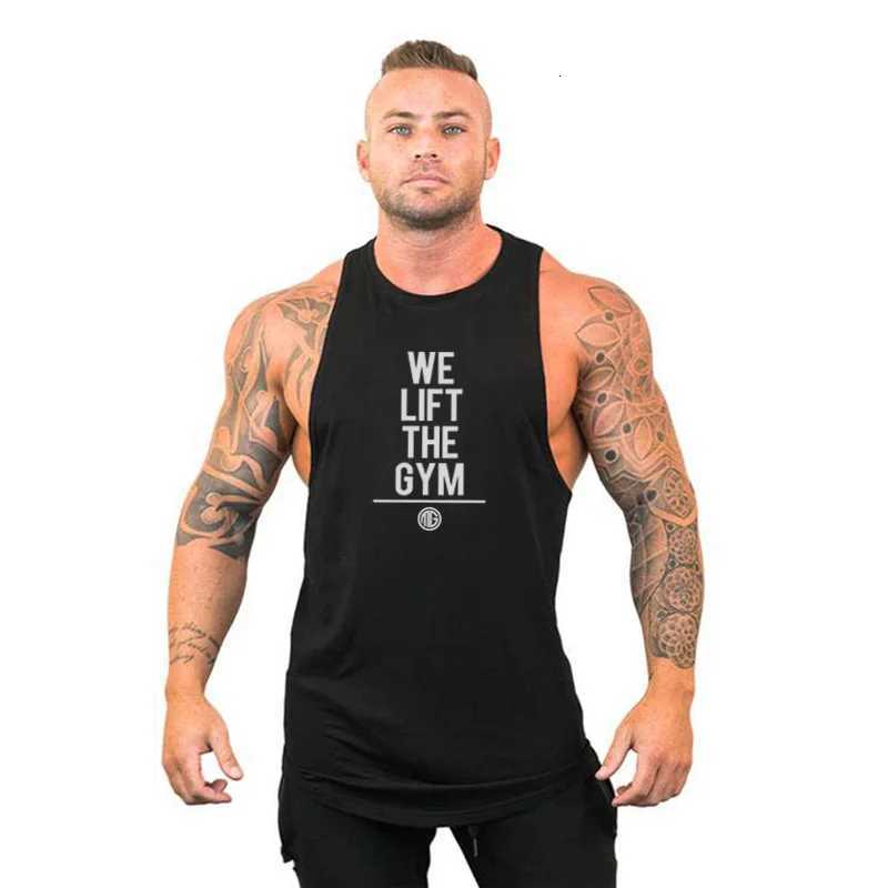 100% Cotton O Neck Fitness Tank Tops Summer Bodybuilding Singlets Sports Sleeveless T Shirt Muscle Vest X250821