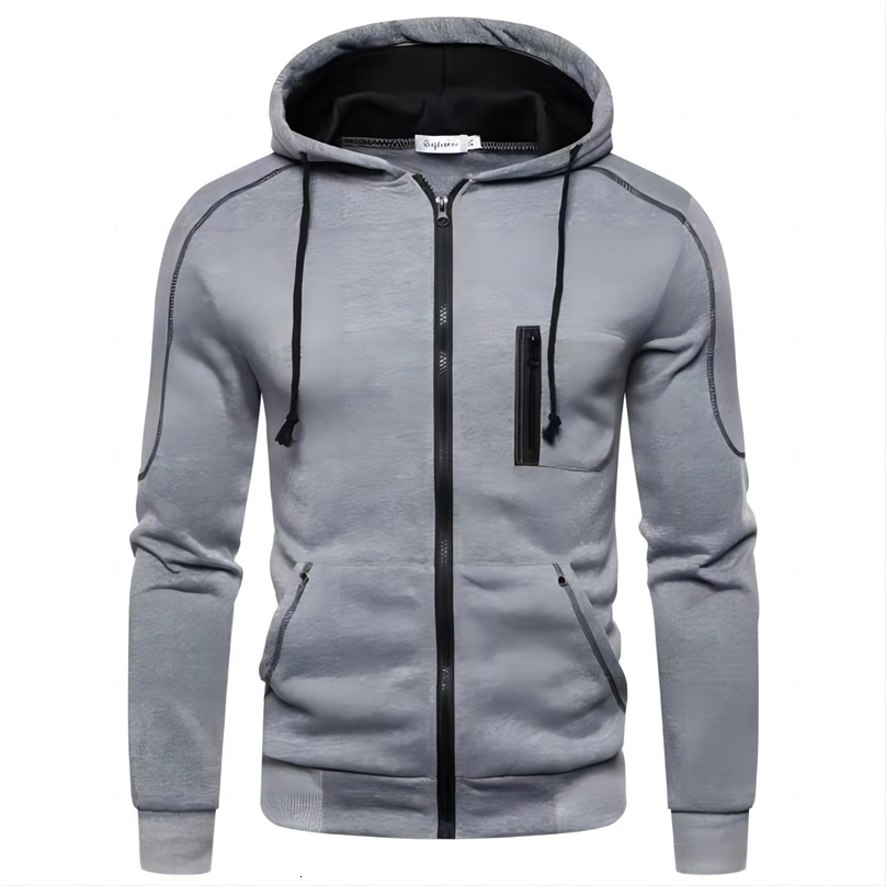 2025 Automne Men Sweatshirts Veste à manches longues Sweat à capuche à soupe de fermeture à fermeture éclair sweat-shirt mâle Slim Clothing250820