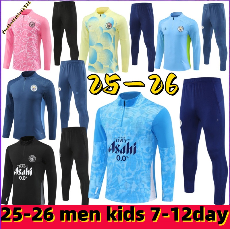 MARMOUSH HAALAND CHERKI 25 26 SOCCER JERSEYS REIJNDERS FODEN SAVINHO MAN 25 2026 RODRIGO GVARDIOL AIT-NOURI CITY KidSuper kids men set Long sleeved