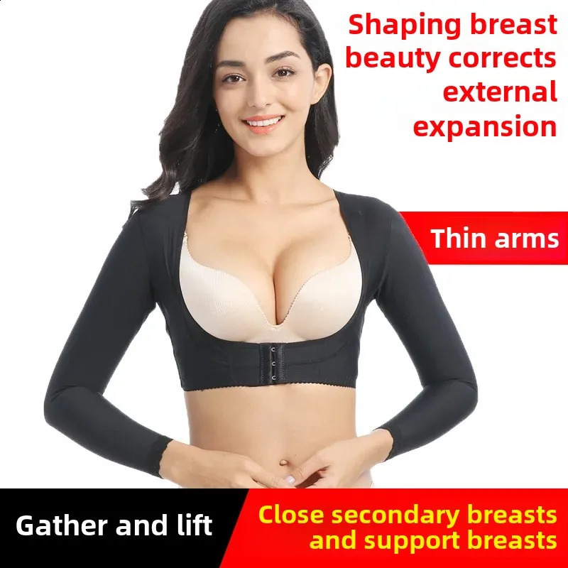 Long Sleeve Post-Op Fixation Bra Womens Chest Support Underwear Shaper Bandage Padded Arm Lift Device Fake Breast Fix 250819