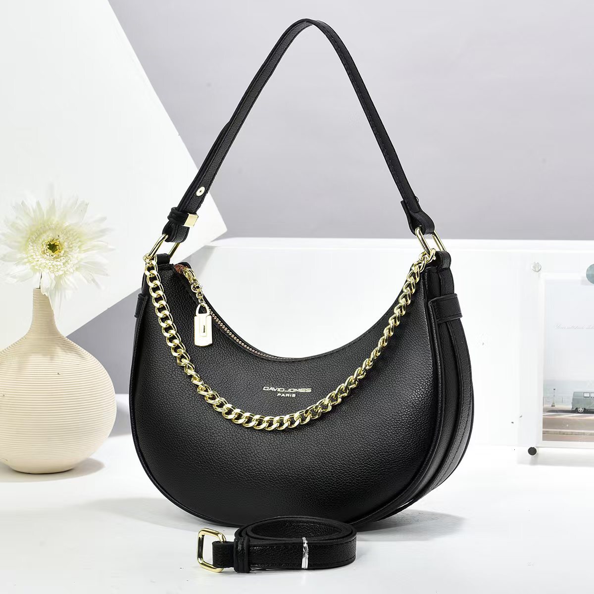 Free Shipping Designer Large Capacity Light Luxury Women's Crescent Dumpling Bag Handbag New Small Fragrant Wind Macaron Single Shoulder Crossb