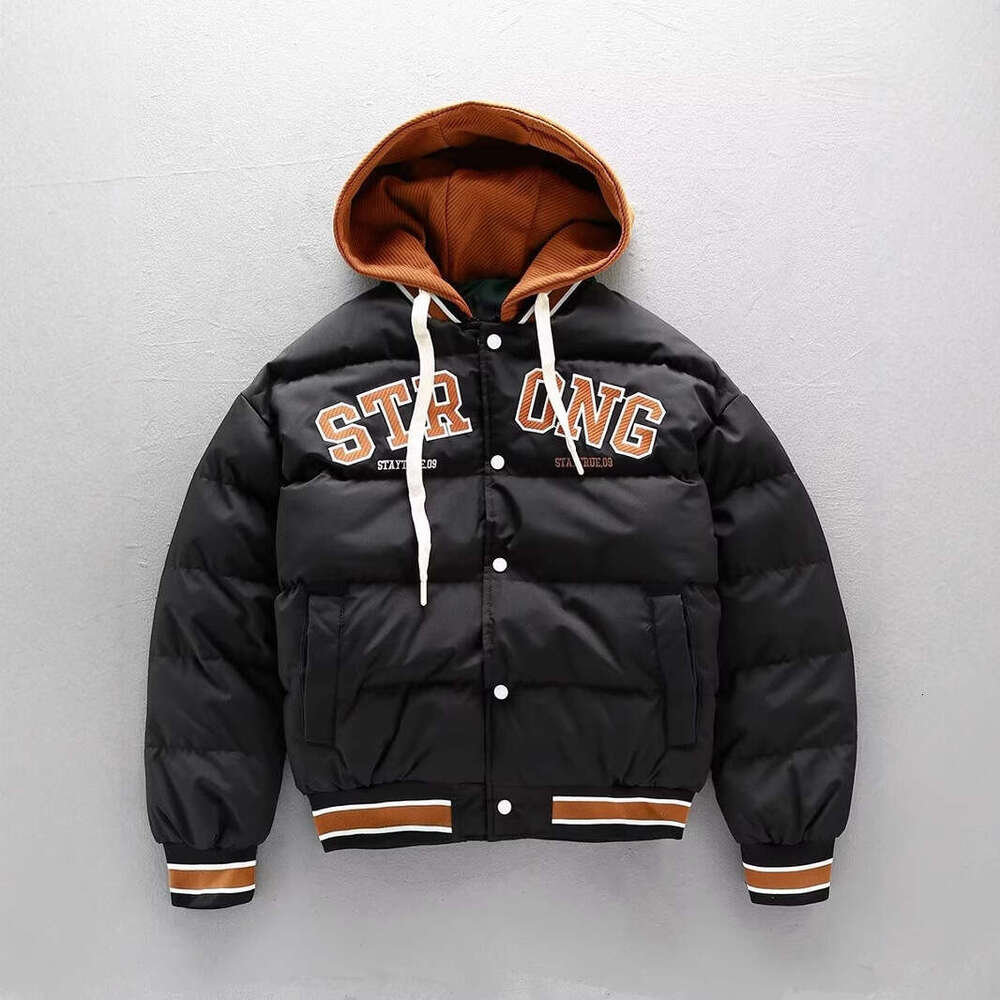 Hooded Trendy American brodered Fake Baseball Veste de baseball en vrac Fashion Fashion Short New Style B5