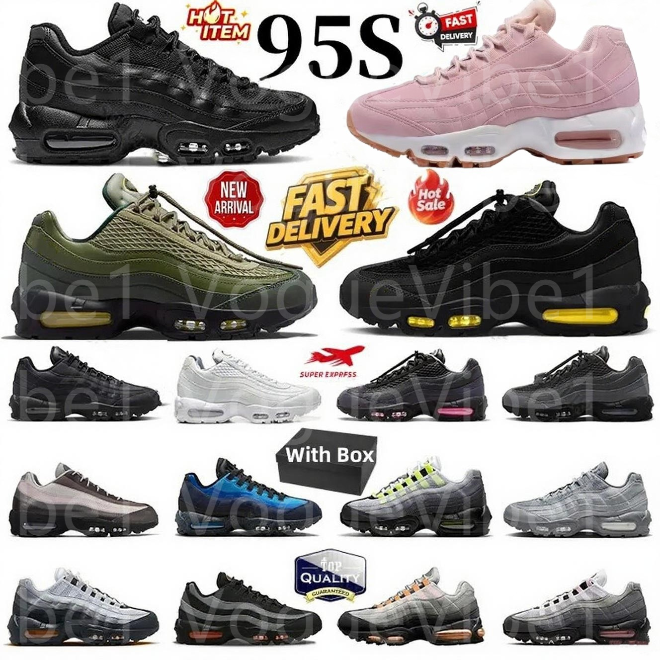 2025 Designer 95 95s with box sneakers Running Shoes trainers Triple Black White C X Tour Yellow Aegean Storm Sequoia Pink Blue Spark Neon Outdoor m