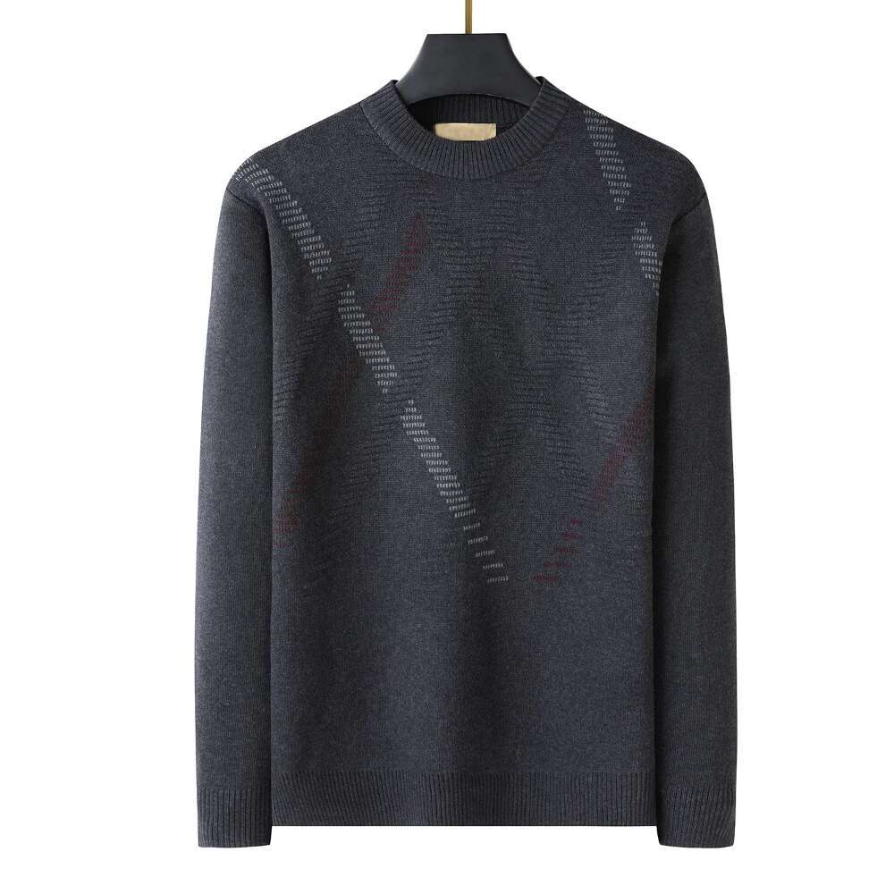 Popular Designer Winter Men Knitted Sweater Pullover Cotton Breathable Knitwear Jumper Long Sleeve Round Collar Casual Stripes Mens Knitting Sweater