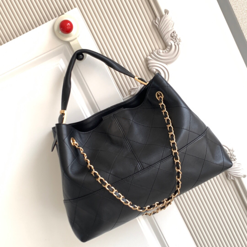 12A high-quality shoulder bags black crossbody bag tote bag Classic color blocked tote bag with suede and leather collision gold chain diamond grid