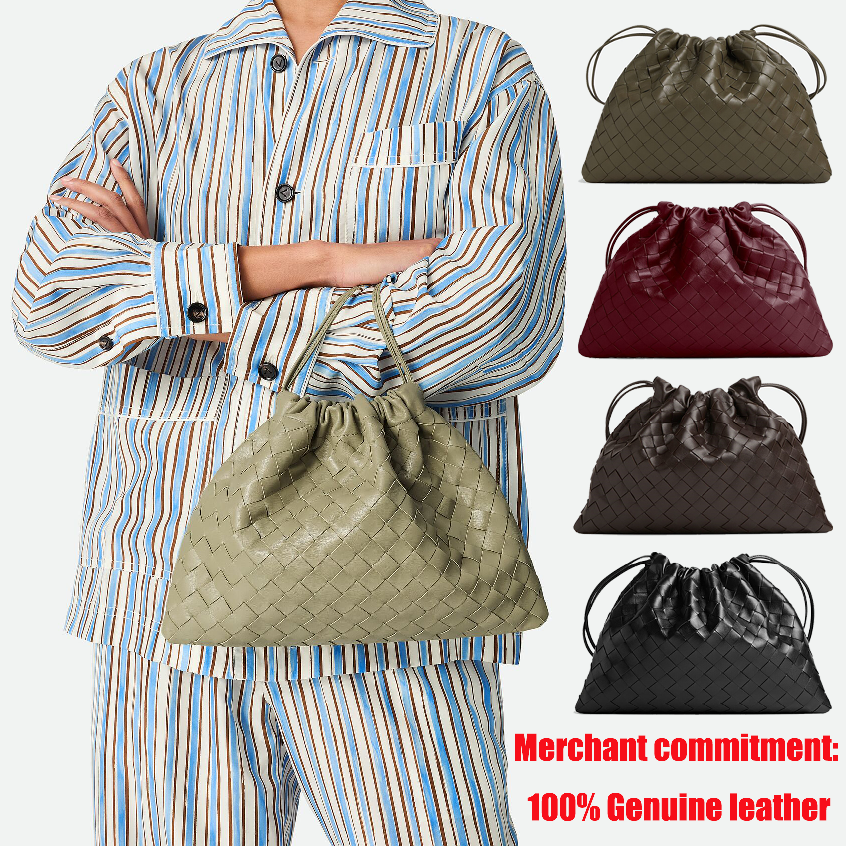 Womens Luxury bag 10A Designer makeup bags chain Shoulder cloud bag fashion handbag Drawstring Dustbag woven leather crossbody bag lady Clutch Eveni