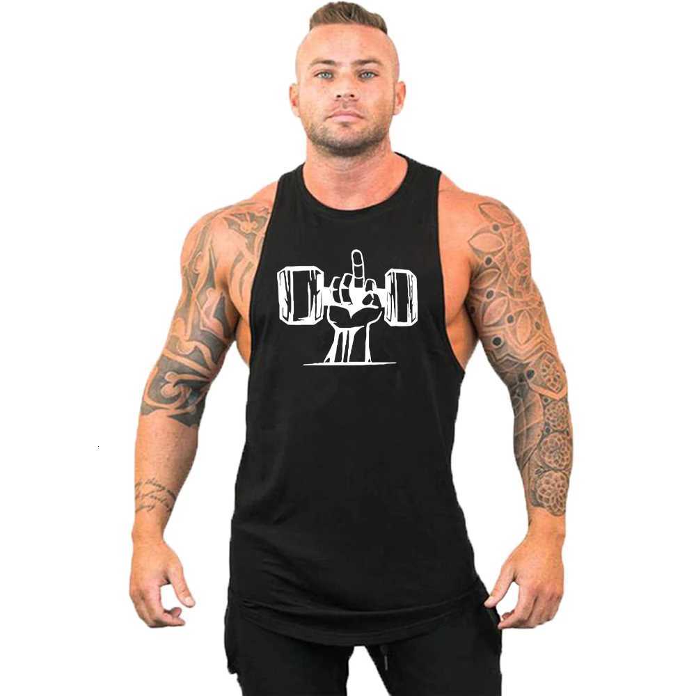 Summer Loose Gym Tank Top Men Cotton Bodybuilding Fitness Sleeveless T-Shirt Workout Clothing Mens Stringer Muscle Vest X250821
