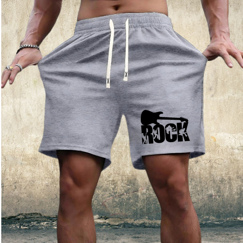 1349 Summer Wholesale Customizable Large Size Men's Casual Elastic Knitted Shorts Mid-Waist Breathable Boxer Pants Hot Drawstring Printed