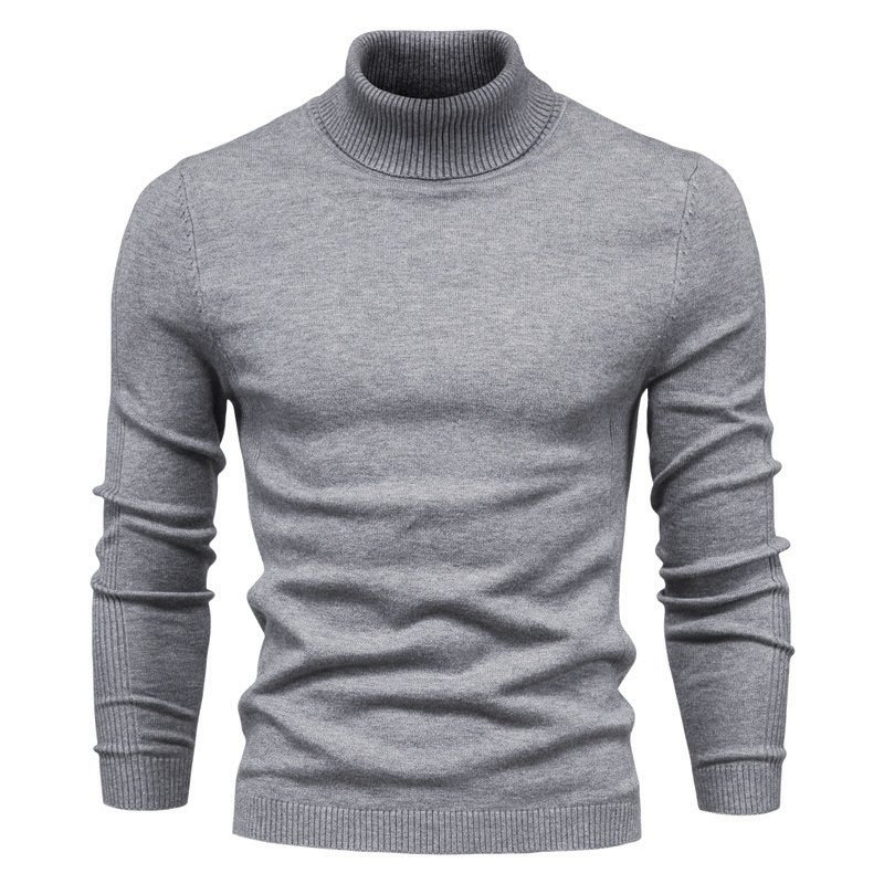 Designer Men's Sweater Fashion Hoodie Style Winter Solid Color Pullover Knitwear High Neck Casual Crewneck Sweatshirt European Size S-2XL