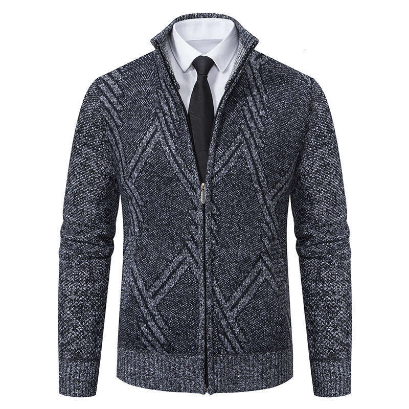 Pull d'automne hiver Nouveau toison doublé plus de taille de col décontré