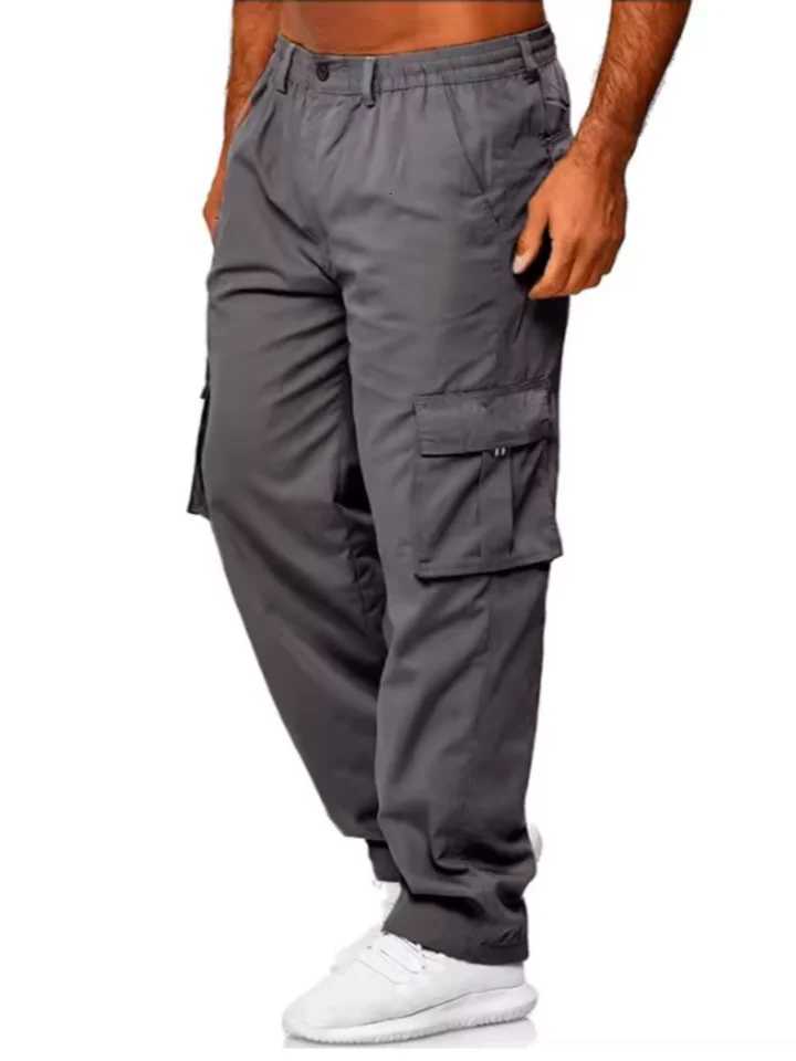 Pantalon de cargaison pour hommes pantalon extérieur pantalon long lâches longs d'été multi-poche multi-poches pantalon pour hommes XJ250821