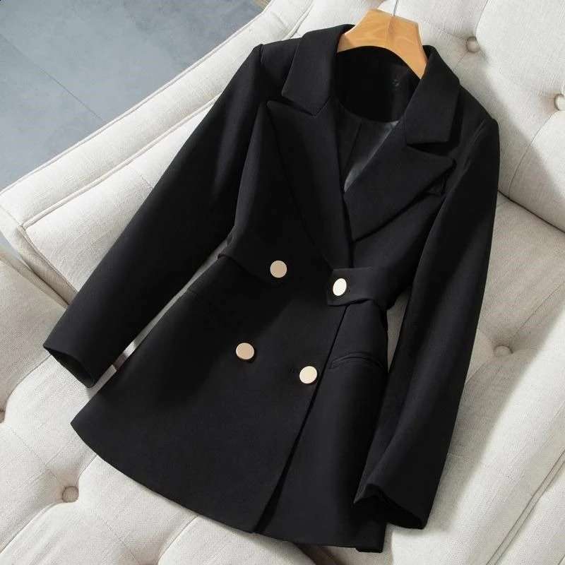 Womens Black Blazer in Jackets Office Casual Long Woman Spring Sleeve Oversized Solid Women 250820