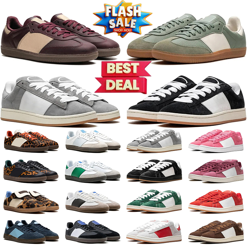 men women outdoor shoes flat designer sneakers suede leather mens trainers Brown Pink Black White Grey Blue trainers