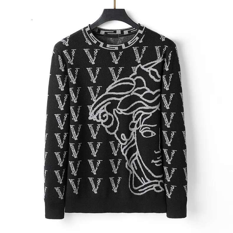 Vente chaude Designer Men d'hiver Pulllateur tricoté pull en coton Coton Tricot à tricots Boulangers Long Mancoche Round Round Casual Casual Succ