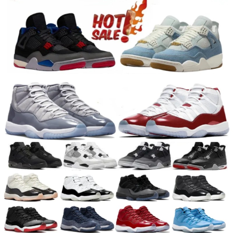 2026 4S LONDRES 11S Gamma Blue 4S Cave Stone Toro Bravo Chaussures de basket Space Jam Chaussures de course Nigel Sylvester Sports Sneaker