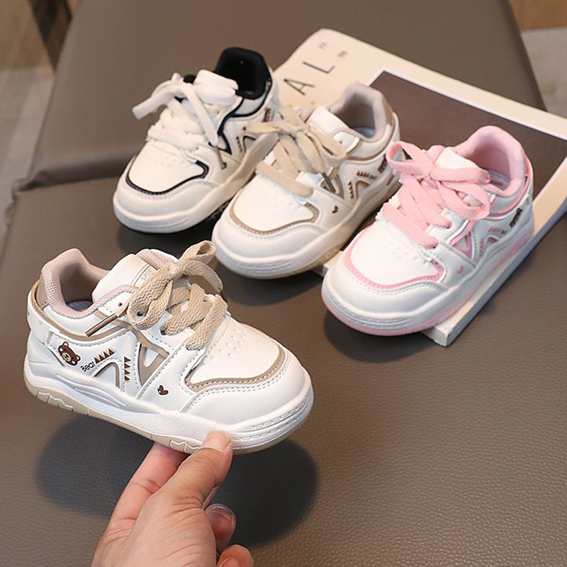 Baby Toddler Shoes for Boys Girls Bear Design Kids Casual Sneakers Walkfashion Non-slip Children New Sport Shoes Running Trainers Sizes 21 - 30 W034