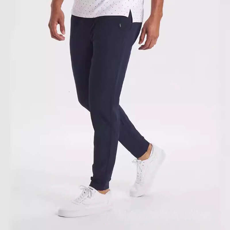 Summer Thin European Size Men's Ice Silk Casual Long Simple Smooth Elastic Waistband Sports Pants For Men B5