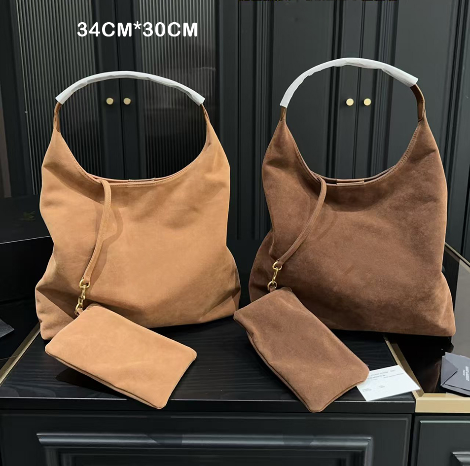 Suede Tote bag Large Capacity Shopping bag Designer Chain Shoulder Women Bag Nubuck Leather Letters Magnetic Closure Internal Zipper Pocket Handbag