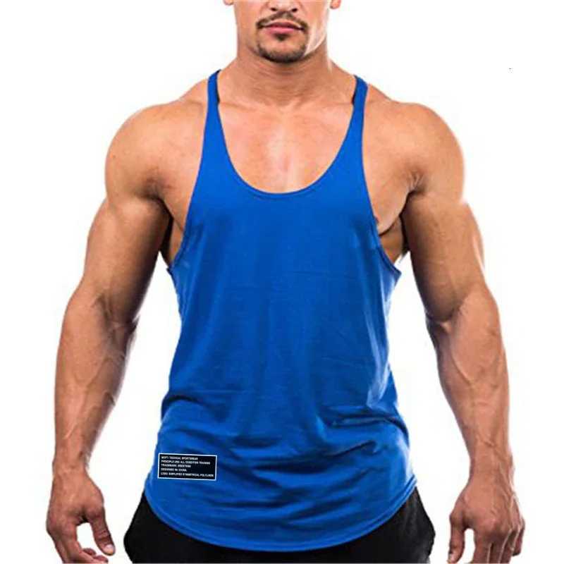 Gym Bodybuilding Fitness Vests Mens Running Sport Cotton Tank Tops Summer Breathable Sleeveless Y Back Suspender Belt Undershirt X250821