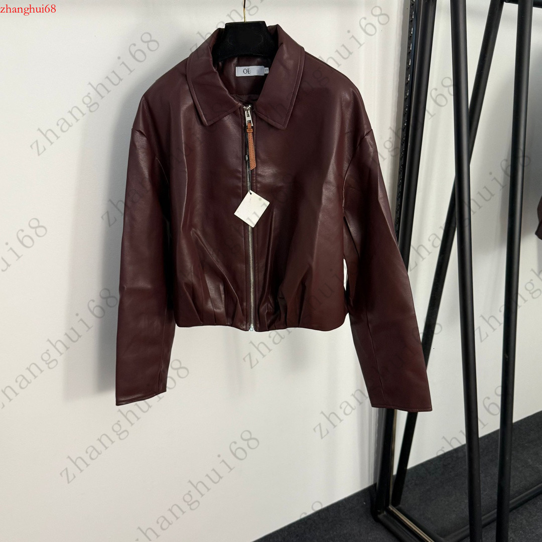 Women's Fashion Leather Jacket Designer High-Quality Autumn New Casual Versatile Style Back-to-School Season Outfit Women's Jacket