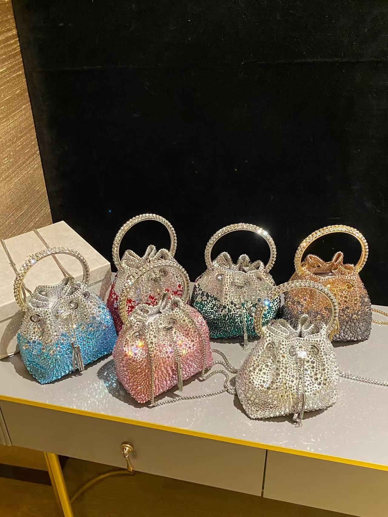 Designer bag luxury bag Rhinestone/Diamante handbag with three compartments suitable for business and daily wear classic and fashionable with box