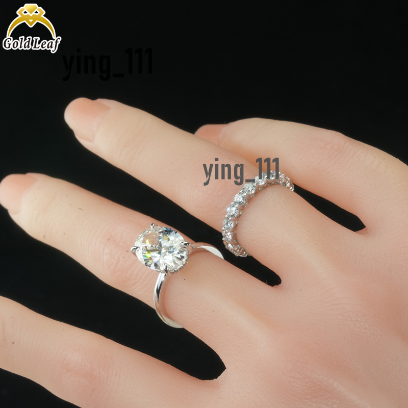 Custom 10K Gold 6CT Oval Cut Lab Diamond Hidden Halo HPHT CVD Diamond Rings IGI Certificate Solitaire Ring