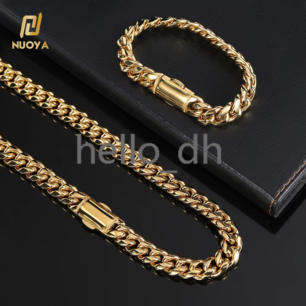 12mm Cuban Customized Bracelet 925 silver 925 silver Men Bracelet Custom Gold Plated Bangles 18K Bracelet