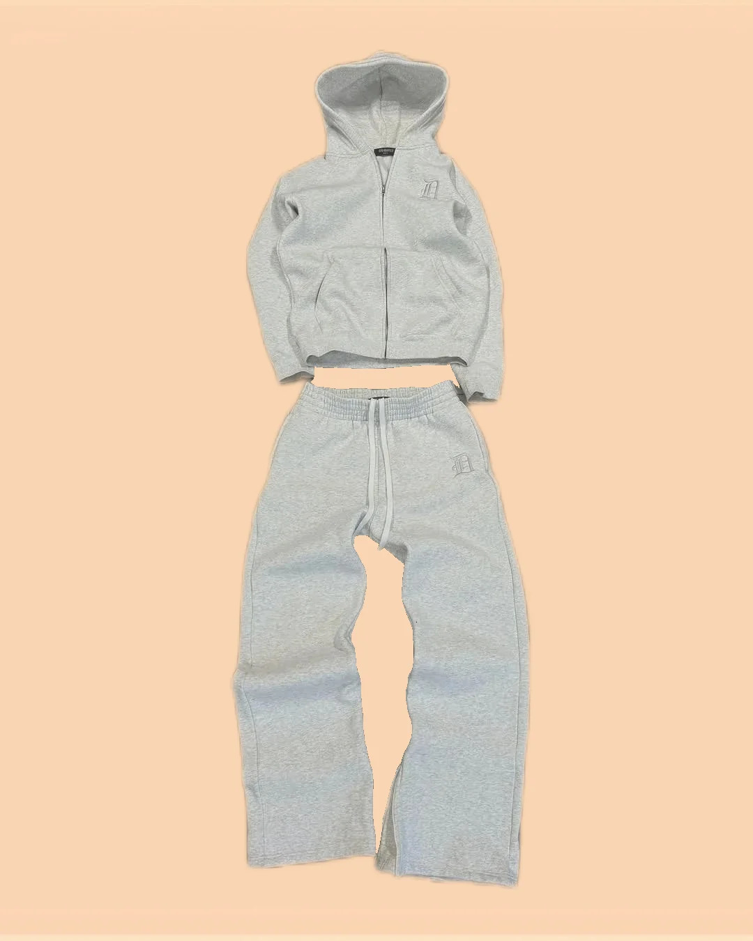 ed retro pattern zipper hoodie Y2K men clothing Harajuku women casual sweatpants couple suit tracksuit 250822