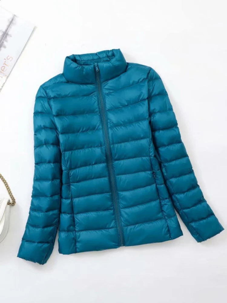 0-10 Women Winter Coat 2024 Fashion Duck Down Puffer Jacket Ultralight Portable Slim Down Coat Female Fluffy Parkas 6XL 7XL250821