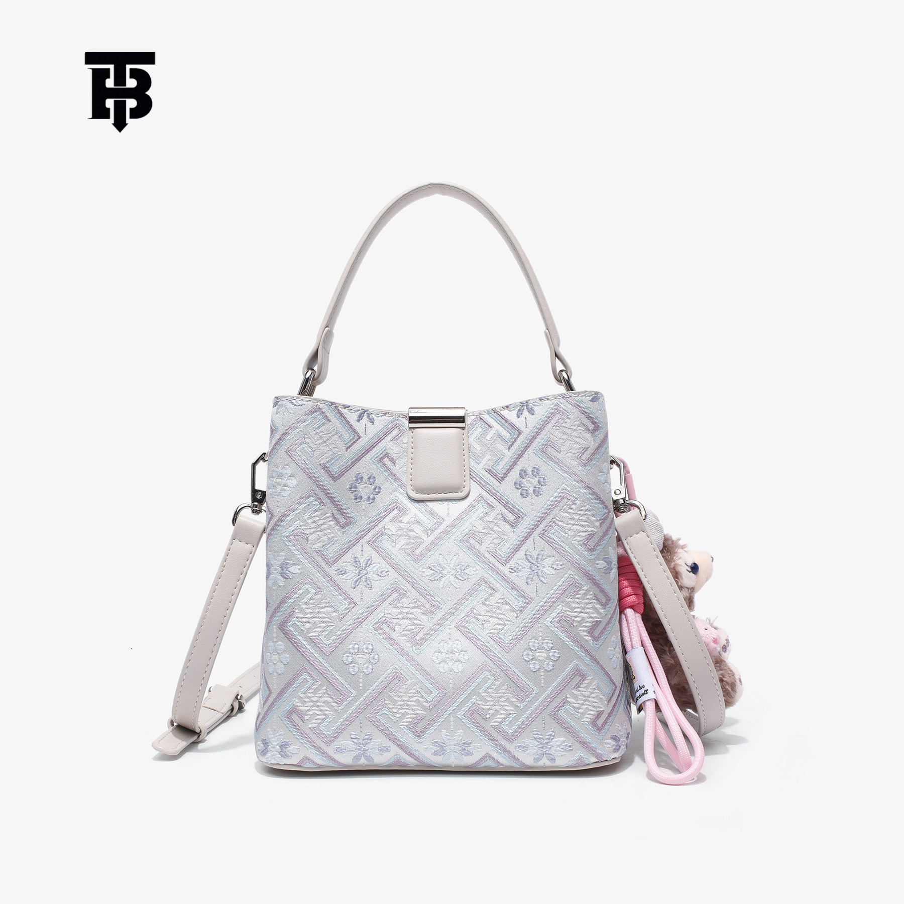 TB BHULAMTE Women's Luxury Shoulder Crossbody Bag Bucket Bag Elegant Printed Striped Handbag Free Shipping New Designer Shopping Bag Fashion Ma