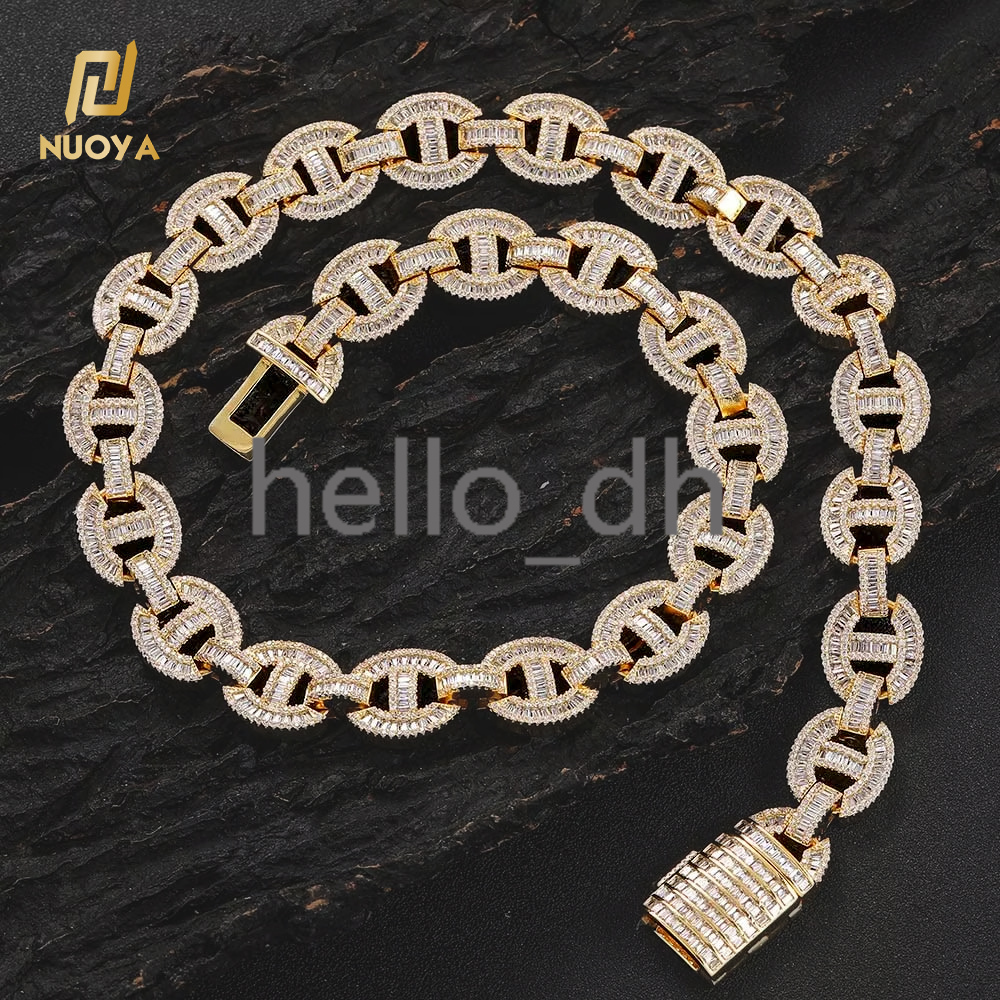 Wholesale Ice Out Jewelry High Quality Full Diamond Miami Cuban Chain Pig Nose Necklace